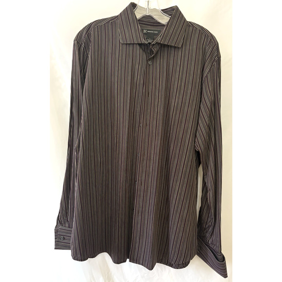 INC International Concepts Mens Shirt Sz L Bottom Down 100% Cotton Long Sleeve - Picture 1 of 7